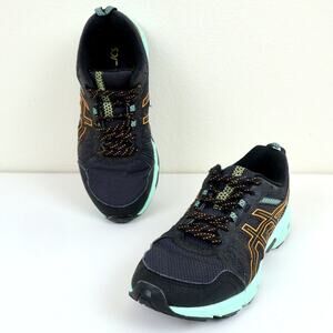 Asics Women's 8 Gel Venture 7 Running Shoes Black Mint Orange 1012A477